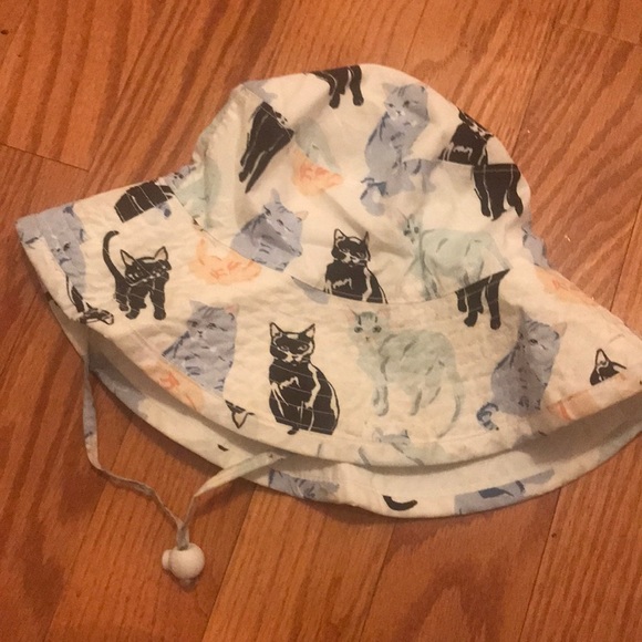 Puffin gear kids Sun hat cat medium 6 7 8 kitty - Picture 1 of 2